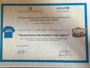 Attestato Unicef