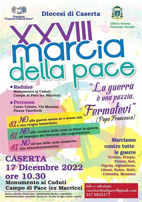 XXVIII Marcia della Pace - Caserta 17 12 2022